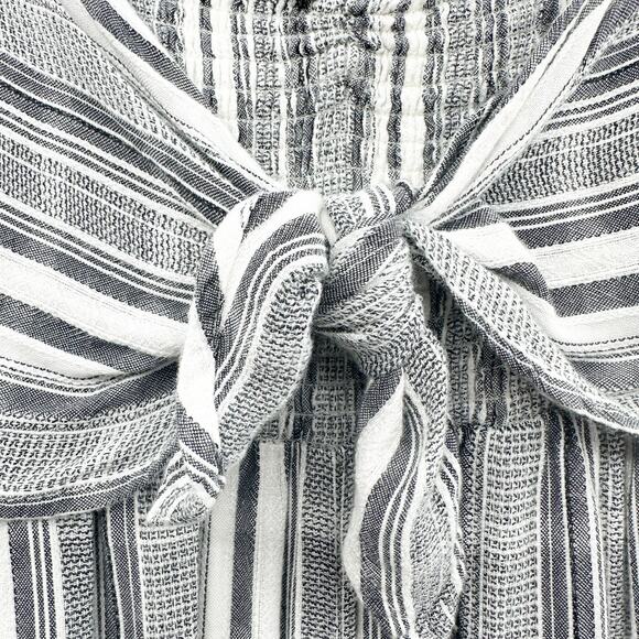 L*Space Riri Wide Leg Jumpsuit Romper in Gray White Stripe Size Medium - Picture 9 of 12